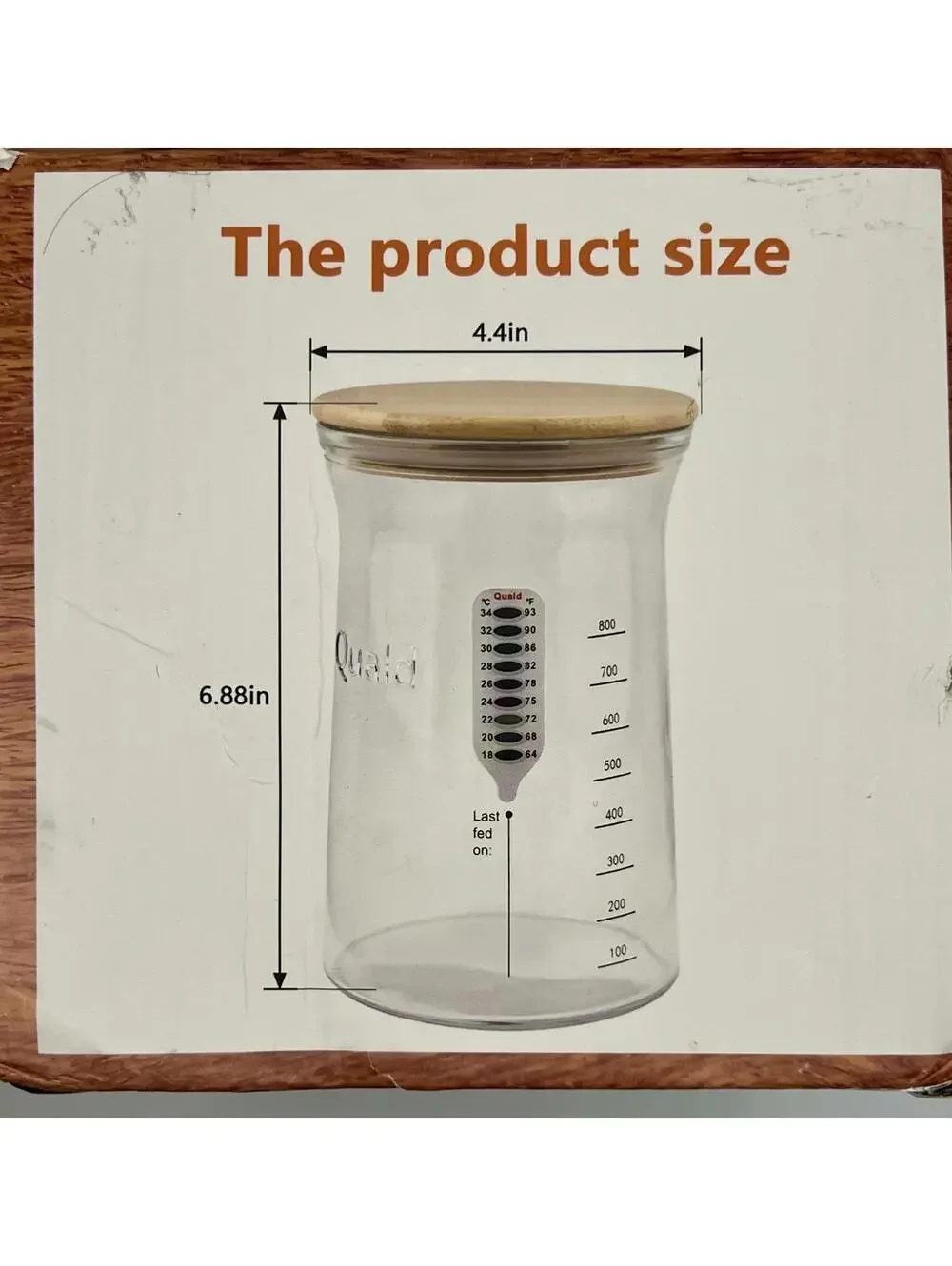 35oz Sourdough Starter Kit with Jar, Thermometer & Lids